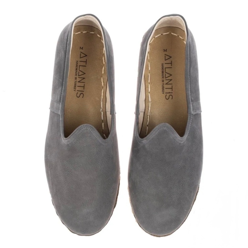 Atlantis‎ Handmade Nubuck Leather Loafers 8.5 Turkish Slip On Flats Barefoot
